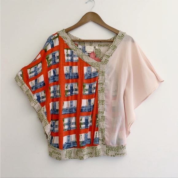 ANTHRO Vanessa Virginia Askew Kimono top sz XS - Picture 5 of 6